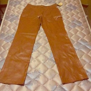 The back room tan leather pants